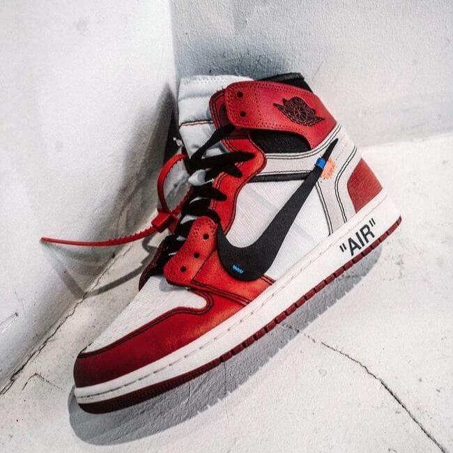 Custom Air Jordan 1 OFF-White Chicago Sneakers - sneakerhillcom