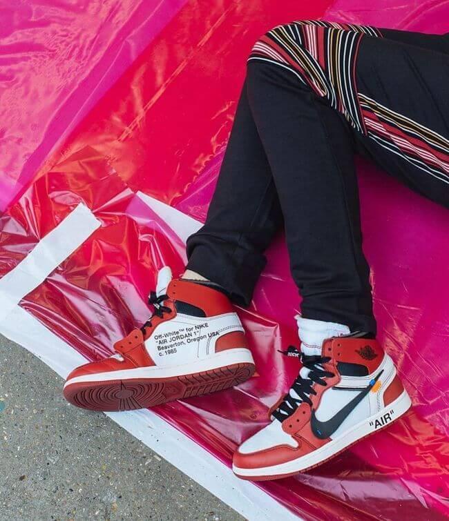 Custom Air Jordan 1 OFF-White Chicago Sneakers - sneakerhillcom