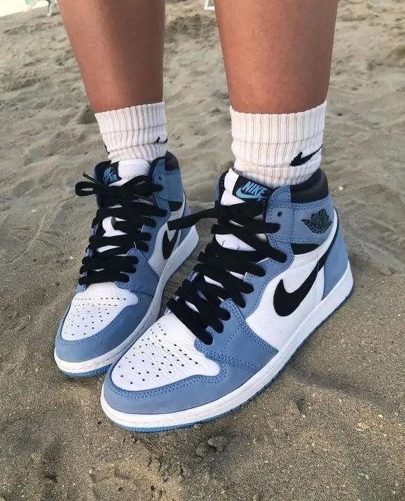 Custom Blue Black White Jordan 1 High Q - sneakerhillcom