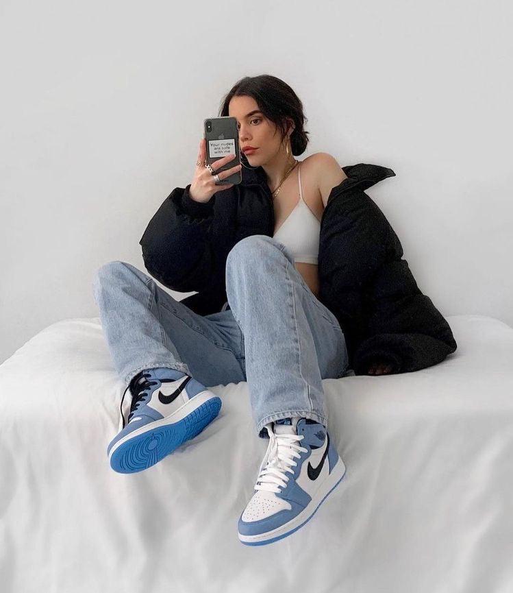 Custom Blue Black White Jordan 1 High Q - sneakerhillcom