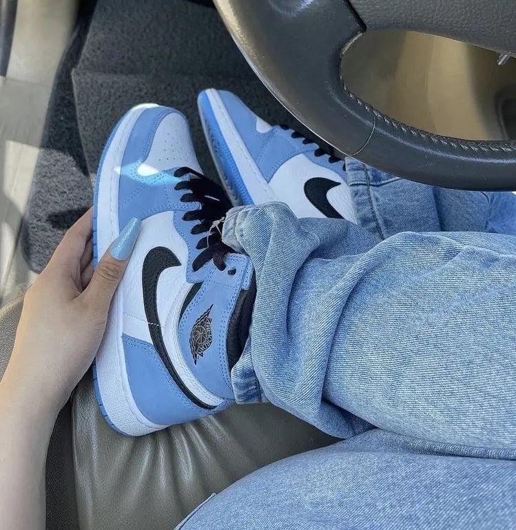 Custom Blue Black White Jordan 1 High Q - sneakerhillcom