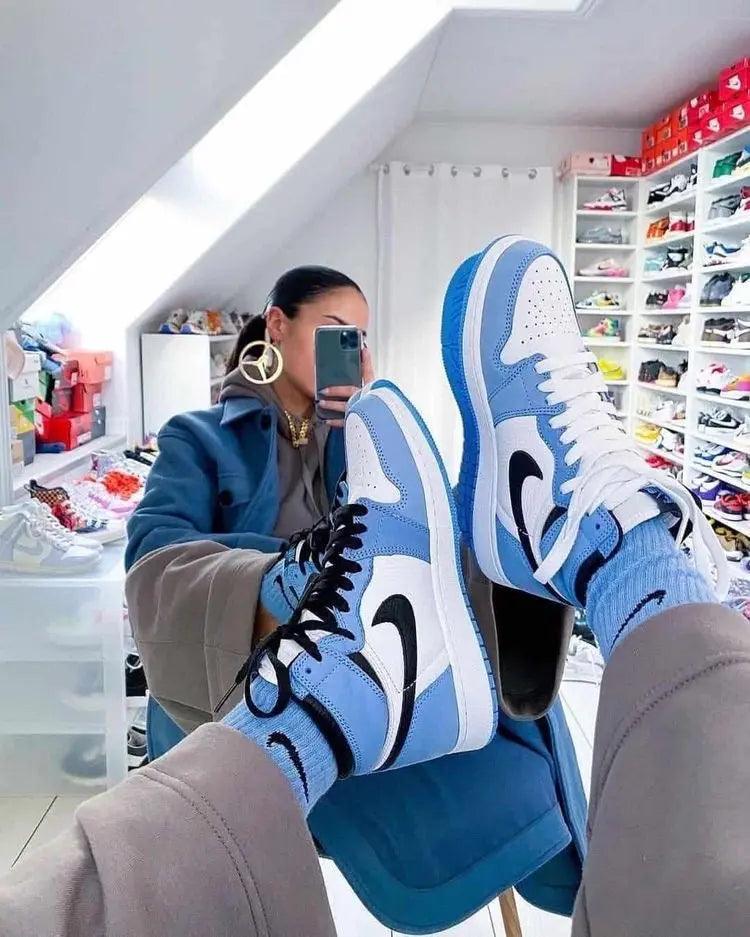 Custom Blue Black White Jordan 1 High Q - sneakerhillcom