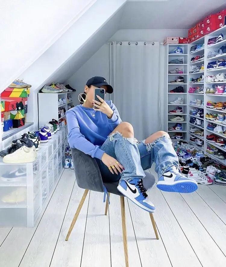 Custom Blue Black White Jordan 1 High Q - sneakerhillcom
