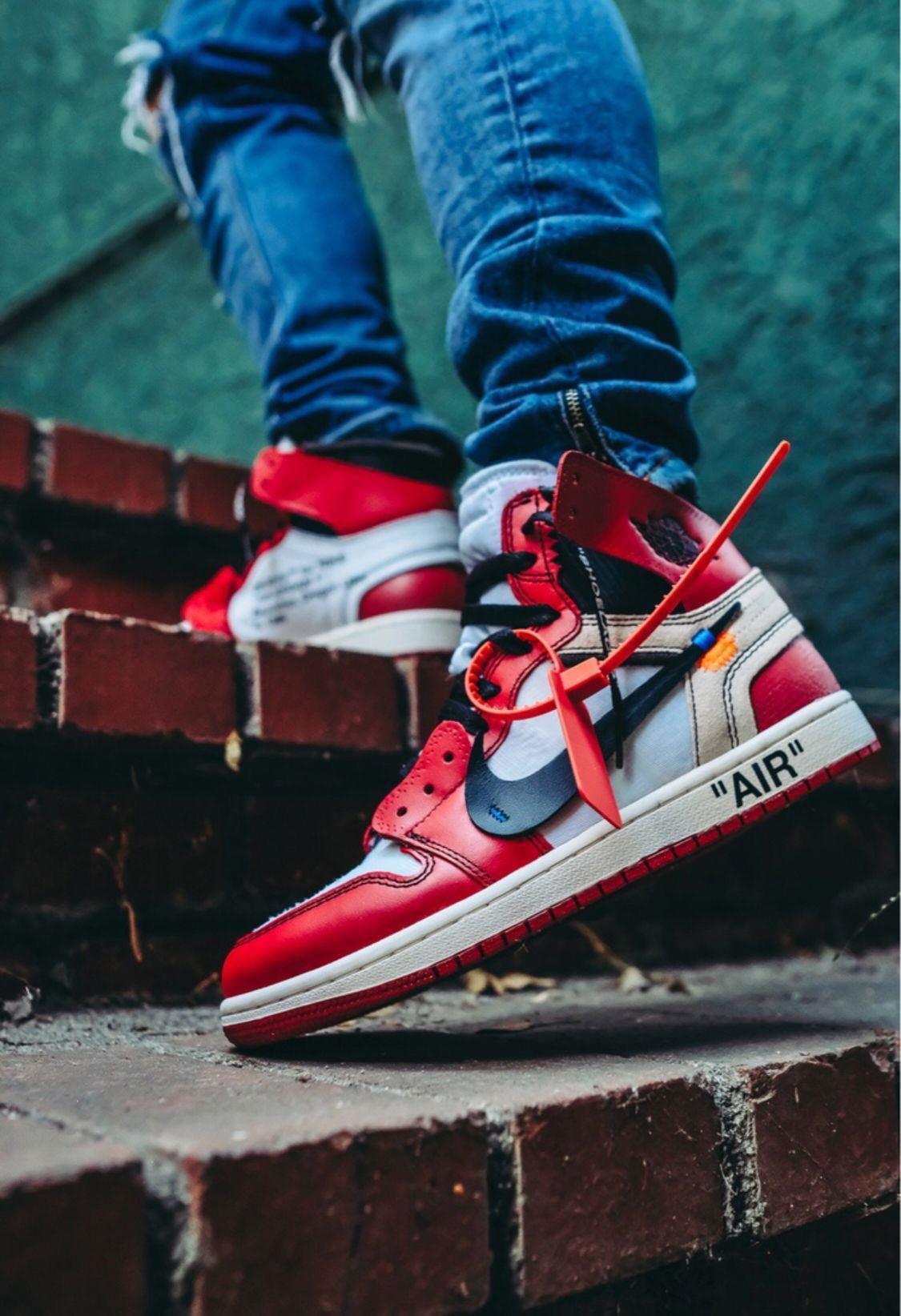 Custom Air Jordan 1 OFF-White Chicago Sneakers - sneakerhillcom