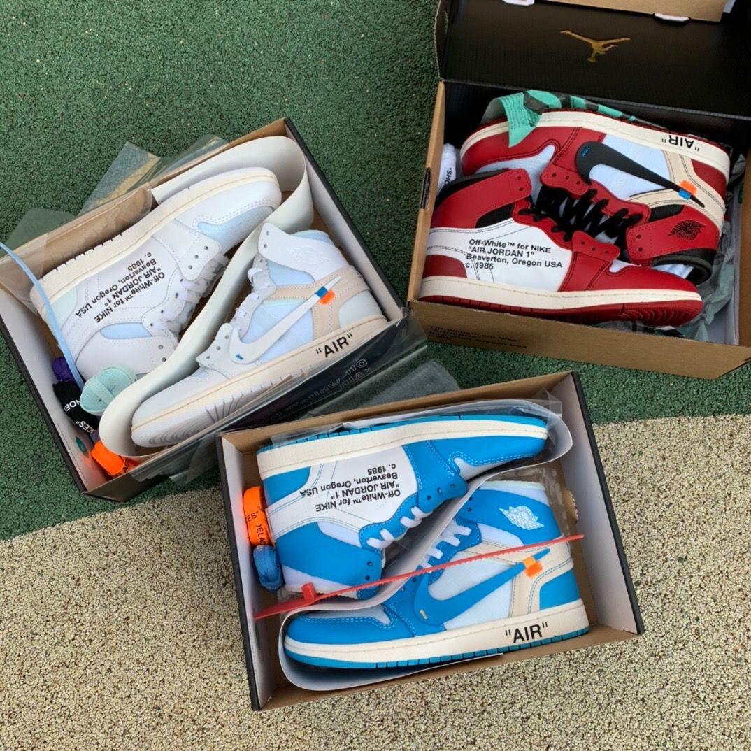 Custom Air Jordan 1 OFF-White Chicago Sneakers - sneakerhillcom