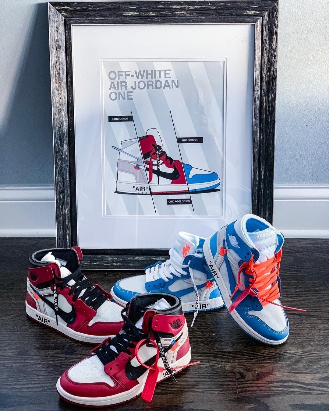 Custom Air Jordan 1 OFF-White Chicago Sneakers - sneakerhillcom