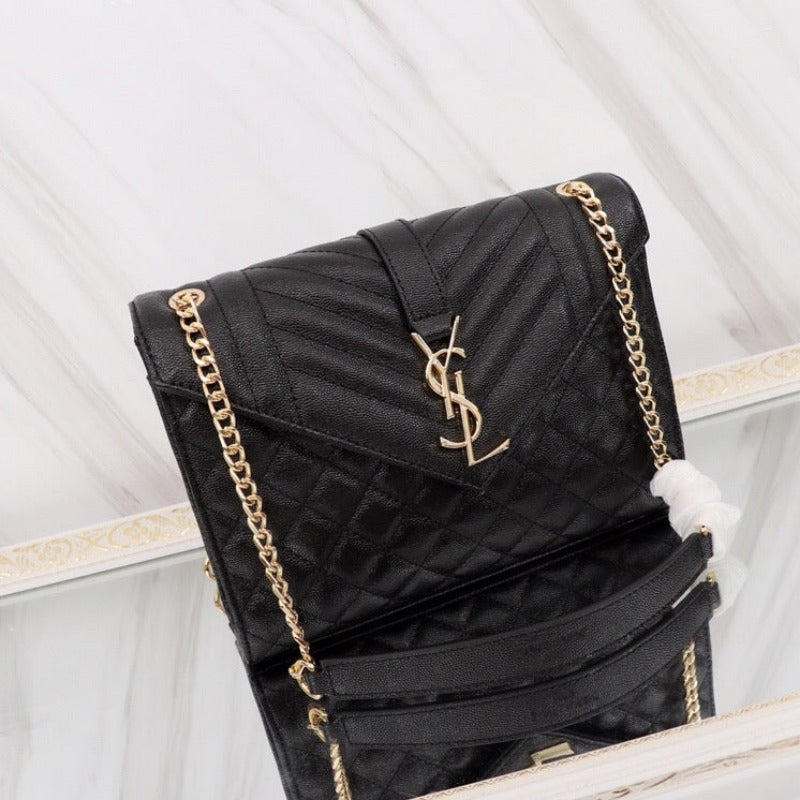 Sneakerhill - Envelope Chain Bag Black - sneakerhillcom