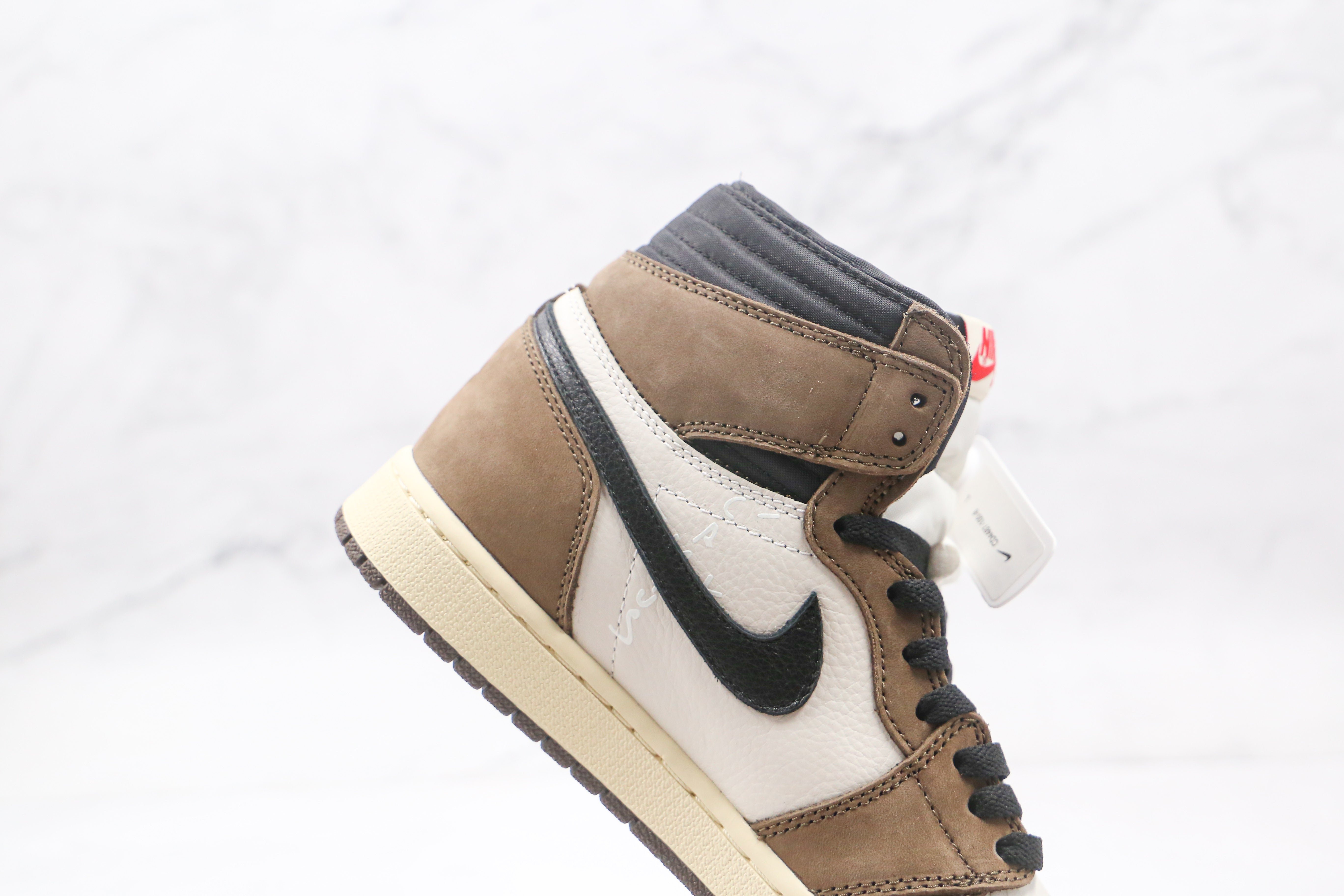 Custom Brown T-Scott x Fragment x Air Jordan 1 High Q ( Customs And Box ), Jordan 1 Sneakers Active CACTUS JACK sneakeronline