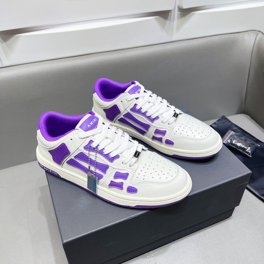 AMR Skel Top Low Purple and White Sneakers-153 - sneakerhillcom