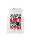 Sneakerhill Unisex Letters Street Rap Graffiti Vest SP2407040MLI