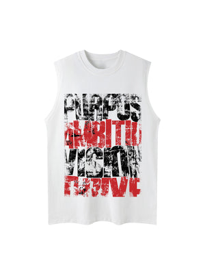 Sneakerhill Unisex Letters Street Rap Graffiti Vest SP2407040MLI