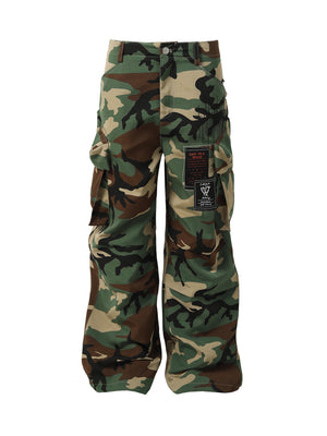 Sneakerhill High Street Badge Camouflage Multi-Pocket Pants SP240828P8ID