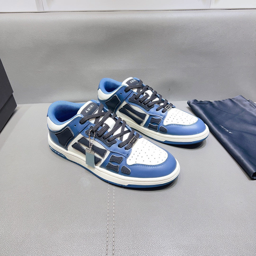 AMR Skel Top Low Blue and Dark Blue Sneakers-155 - sneakerhillcom