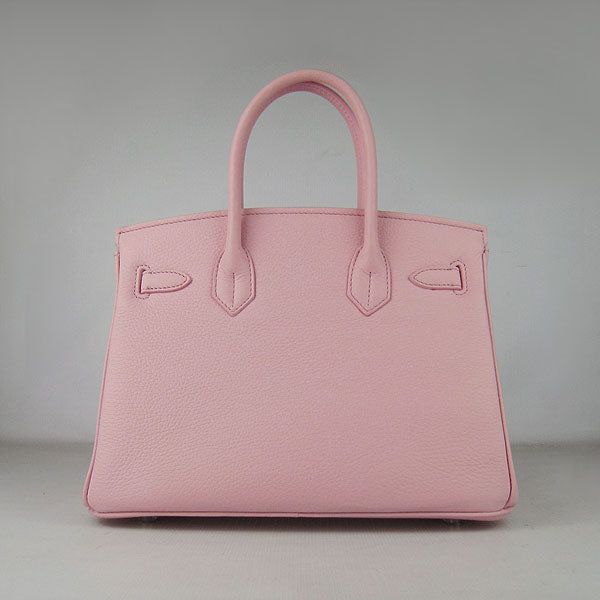 Hermes Birkin 30cm Togo Leather Handbags Pink Silver - sneakerlandnet