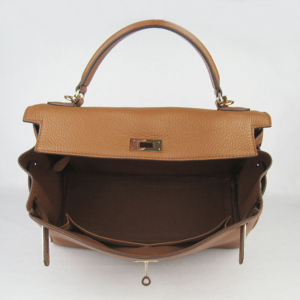 HMS Kelly 32cm Togo Leather 6108 Light Coffee Golden Kilta bags