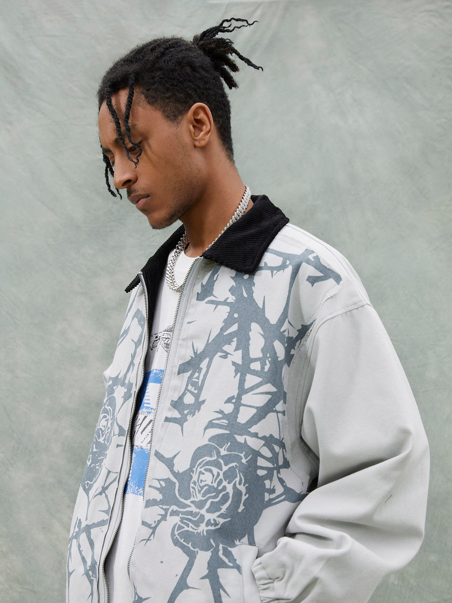 Sneakerhill Thorn Rose Retro Baseball Jacket - sneakerhillcom