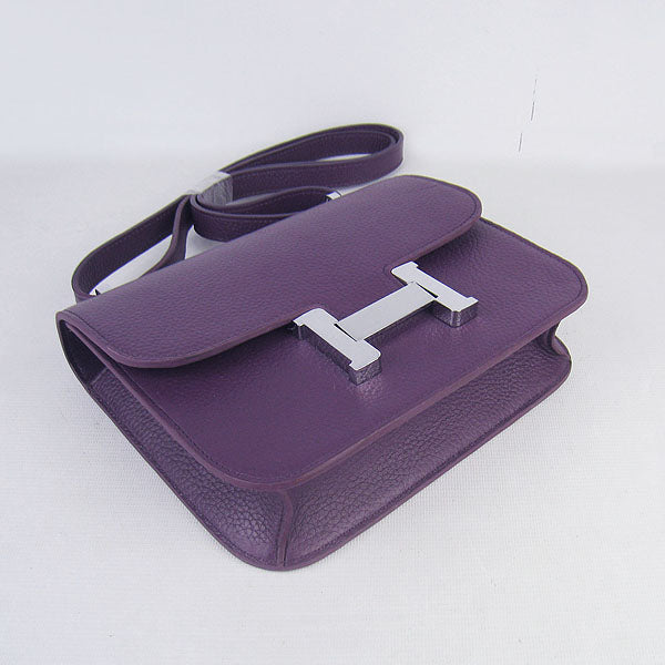 Constance Cowskin Leather Bag H017 purple silver Kilta bags