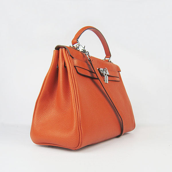 HMS Kelly 32cm Togo Leather 6108 Orange Silver Kilta bags