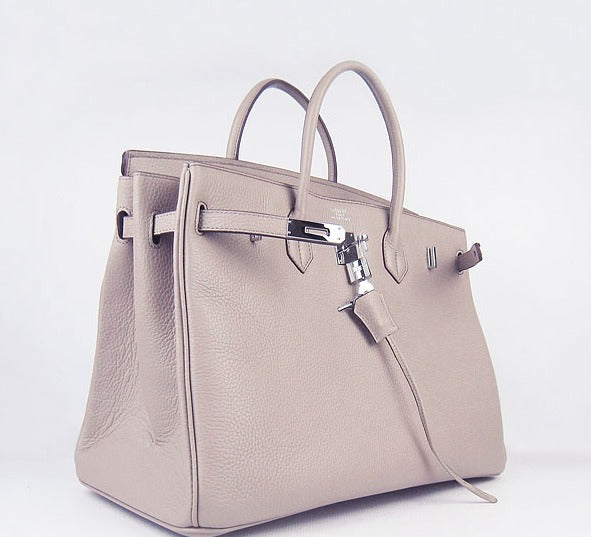 Birkin 35cm Togo Leather Handbags 6099 Grey Silver Kilta bags