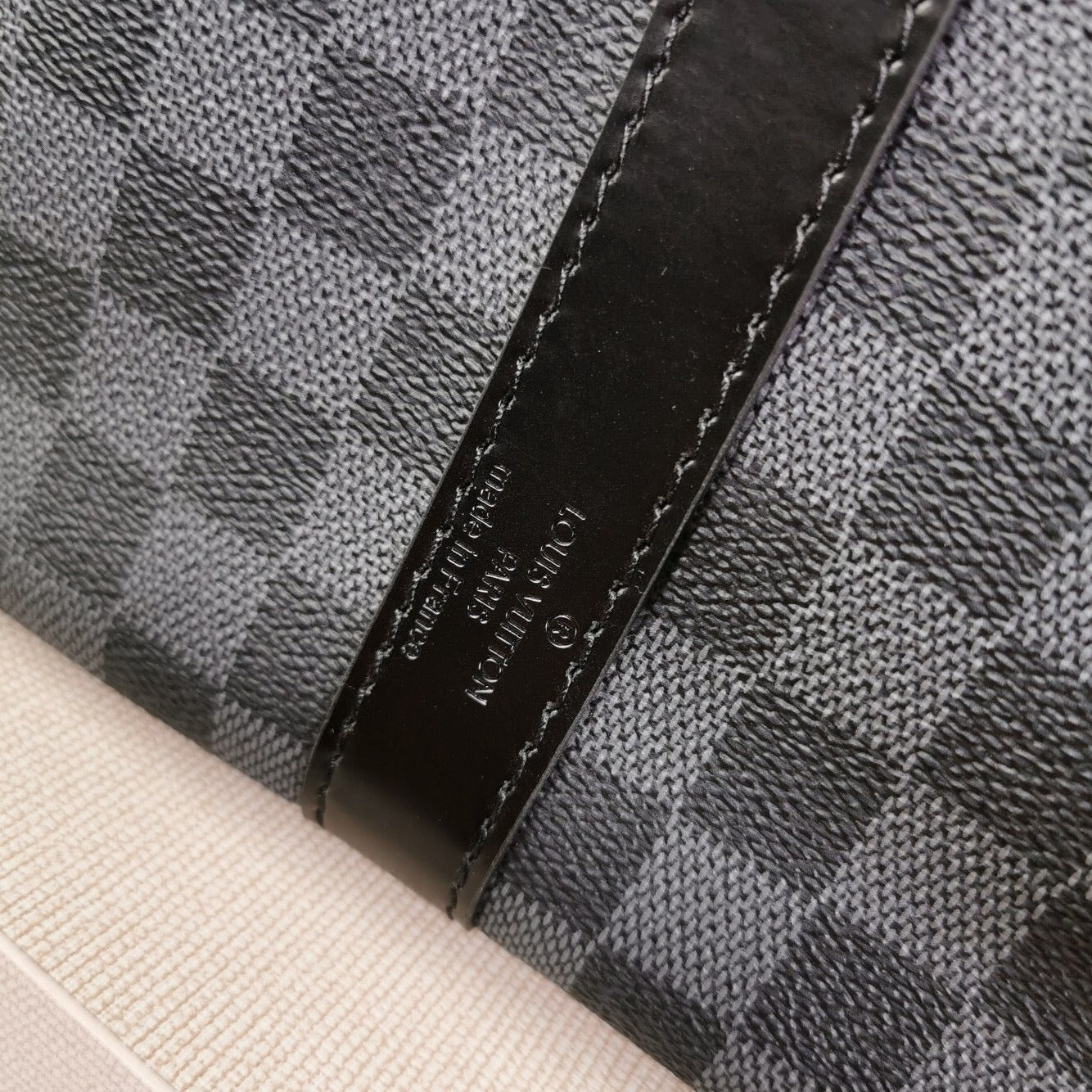 Sneakerhill - Travel Bag In Checkered Canvas Grey - sneakerhillcom