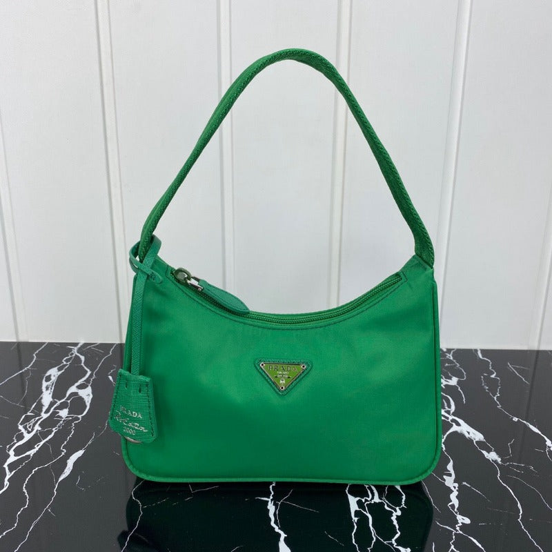 Sneakerhill - Vintage Nylon Hobo Bag Green - sneakerhillcom