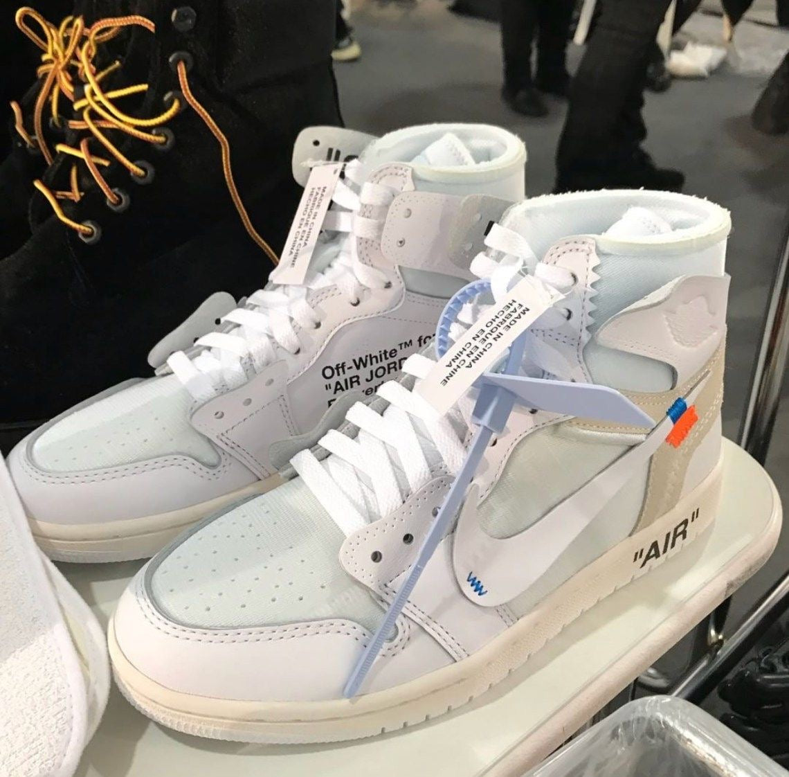 Custom Air Jordan 1 OFF-W High Q ( Customs And Box ), Jordan 1 Sneakers Active A12 - sneakerlandnet