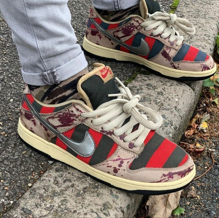 Custom SB Dunk Low “Freddy Krueger” - sneakerhillcom