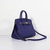 Birkin Bag Epsom Leather with Strap Electric Blue Gold - sneakerlandnet