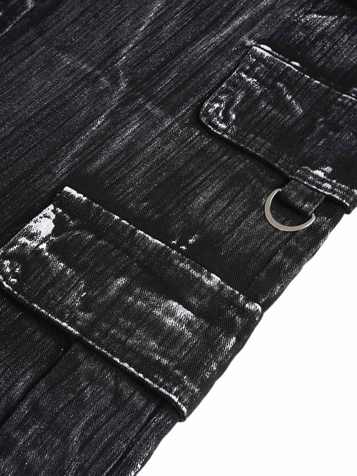 Sneakerhill Multi Pocket Cargo Jeans - sneakerhillcom