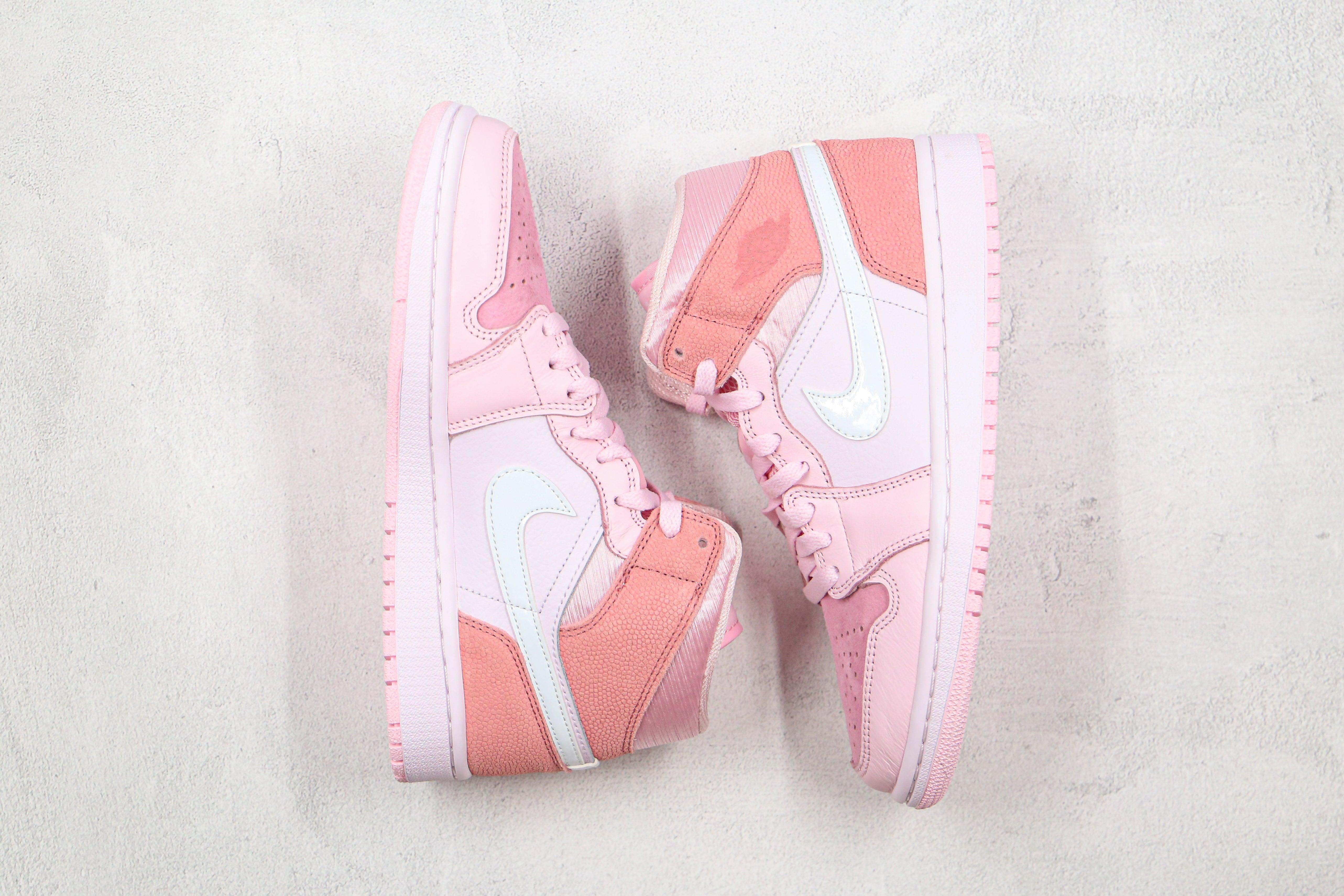 Custom Air Jordan 1 Mid" Digital Pink High Q sneakeronline