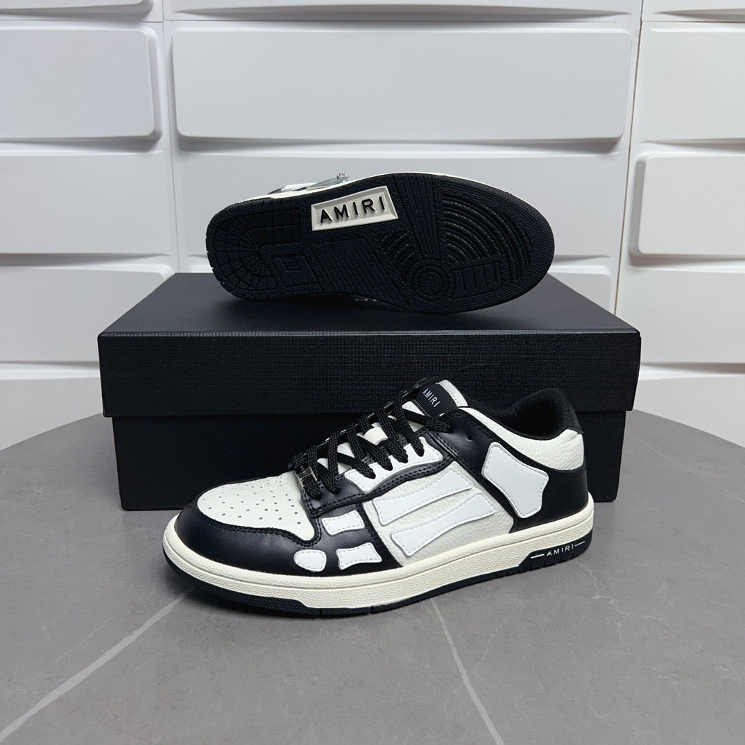 AMR Skel Top Low Black and White Sneakers-146 - sneakerhillcom