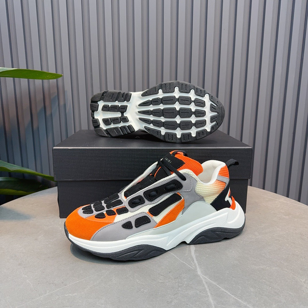 AMR Orange and Black Bone Runner Sneakers - 060 - sneakerhillcom