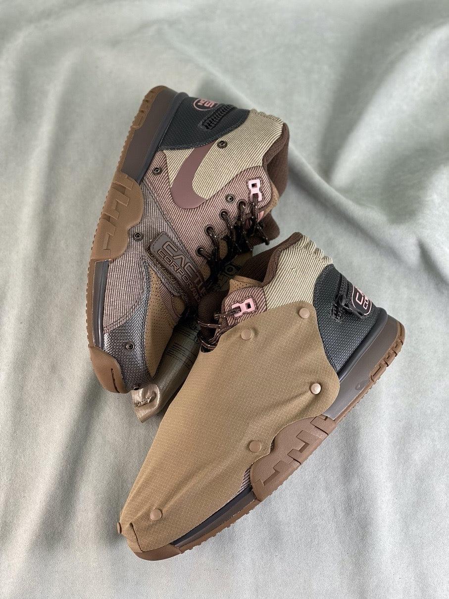 Custom Travis Scott x Air Trainer 1 Wheat DR7515-200 luxurysteps