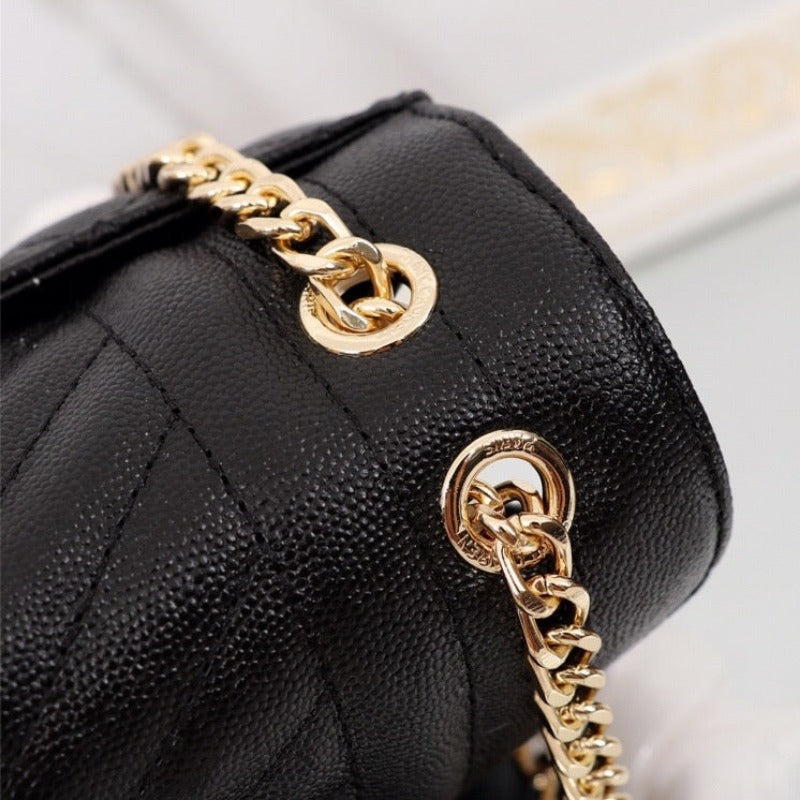 Sneakerhill - Envelope Chain Bag Black - sneakerhillcom