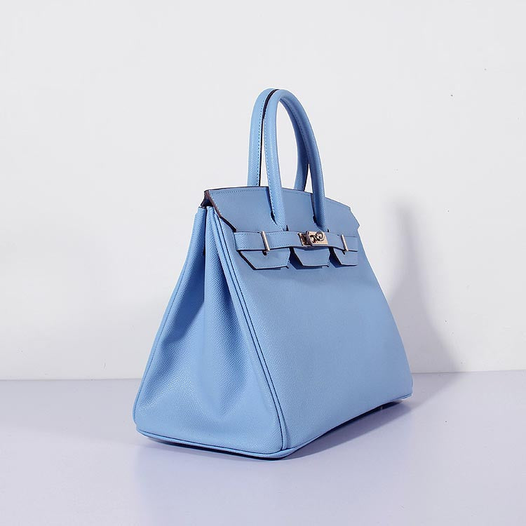 Birkin Bag Epsom Leather Light Blue Gold - sneakerlandnet