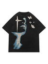 Sneakerhill Abstract Portrait Print T-shirt - 1619