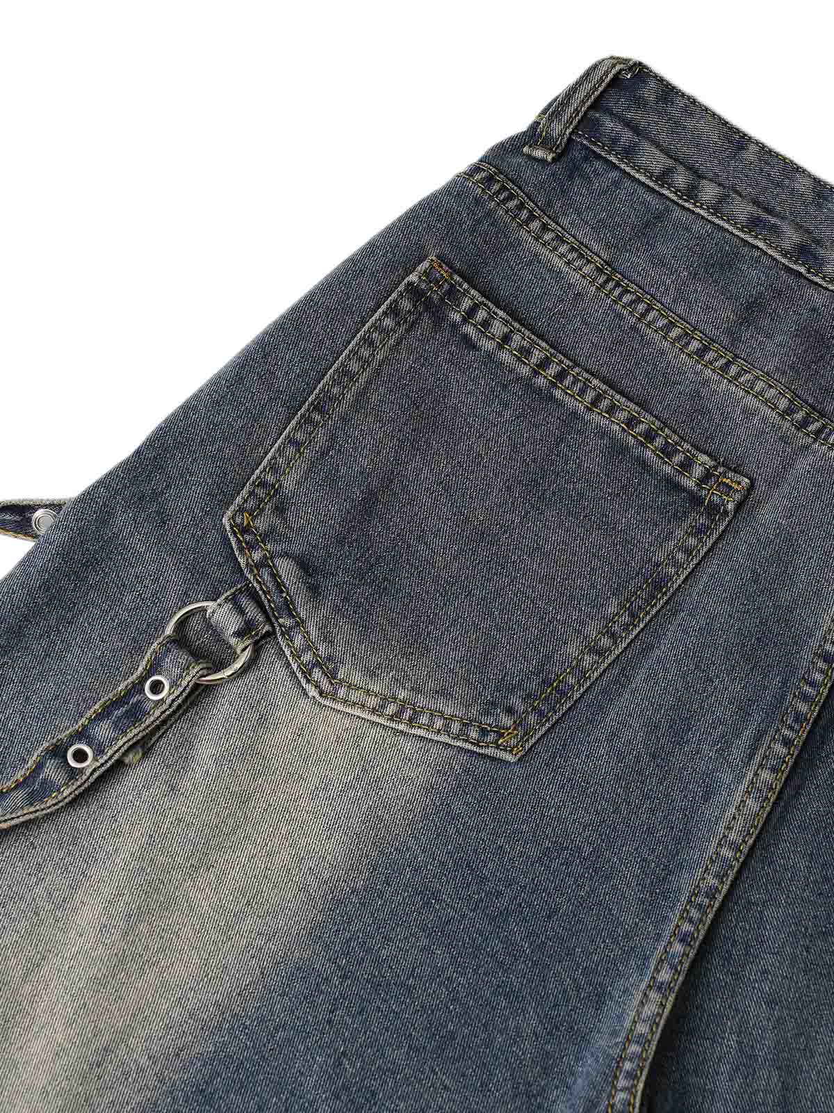 Sneakerhill Washed Distressed Baggy Jeans - sneakerhillcom