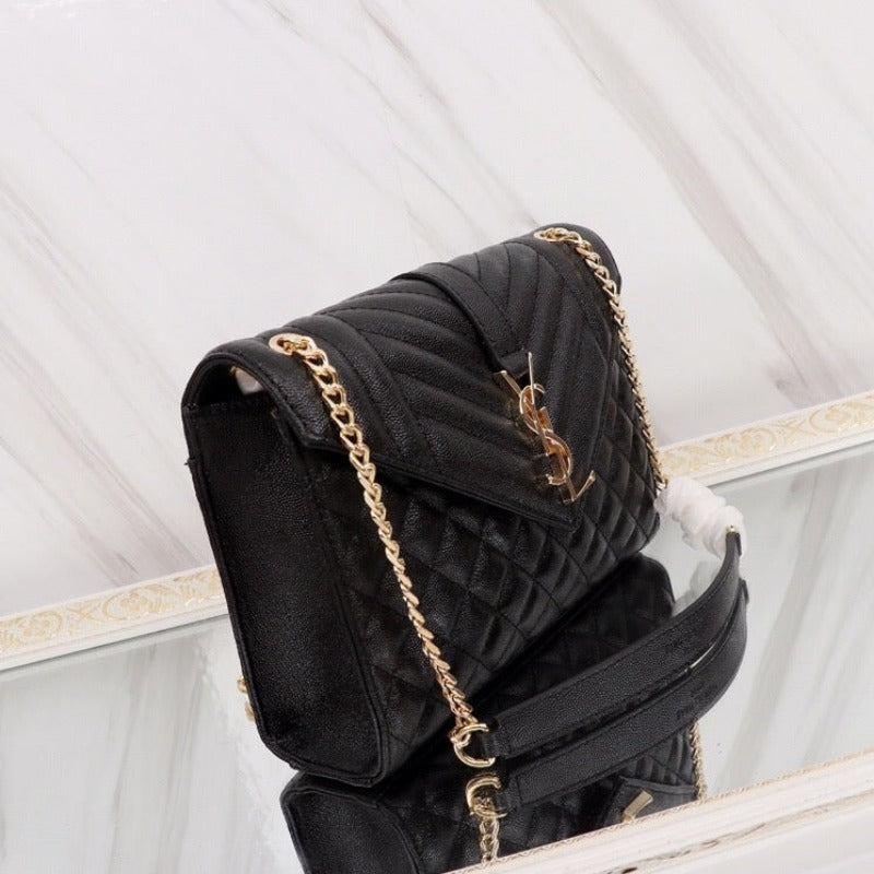 Sneakerhill - Envelope Chain Bag Black - sneakerhillcom