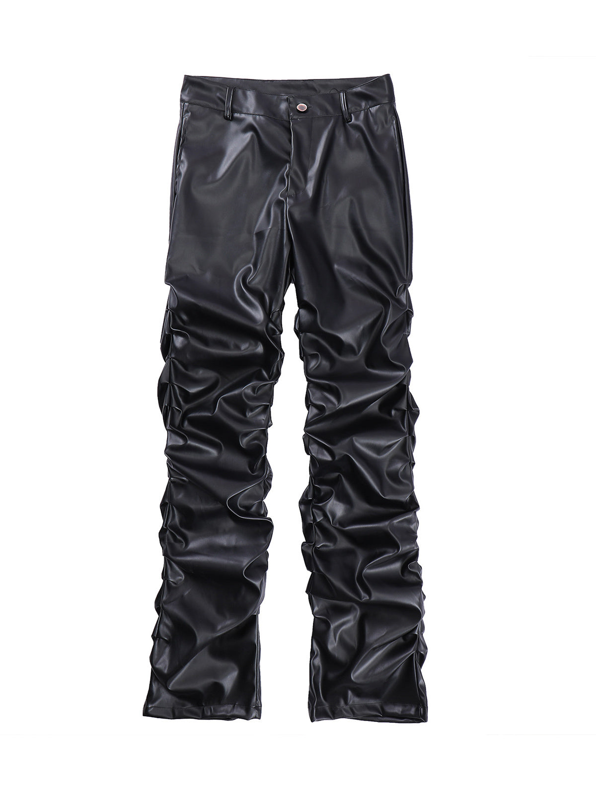 Sneakerhill Punk Style Pleated Leather Pants - 2195 SP240919W89H