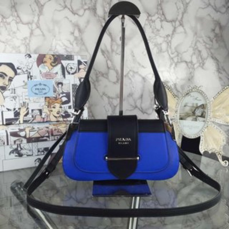 Sneakerhill - Sidonie Shoulder Bag Blue/Black - sneakerhillcom