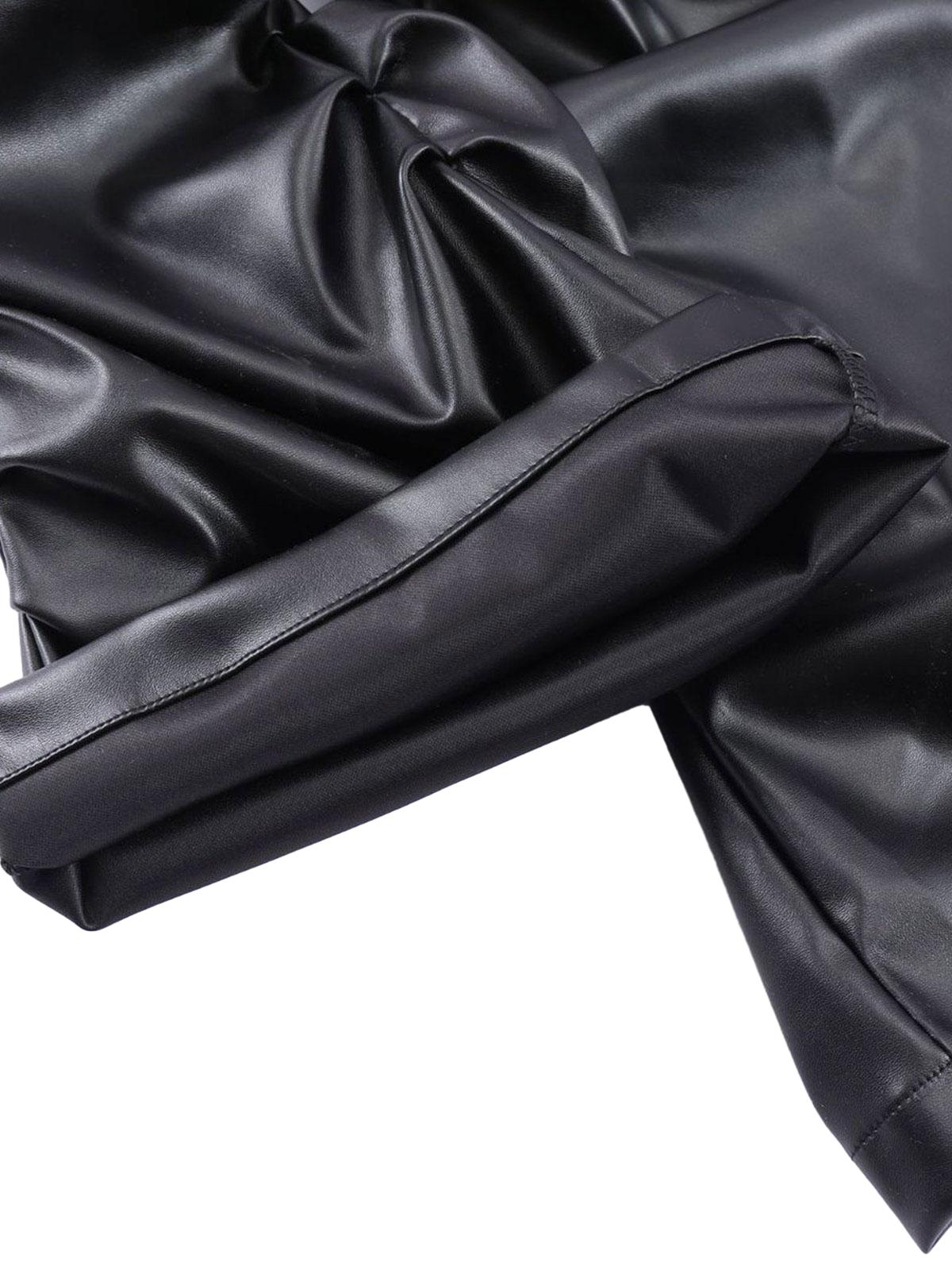 Sneakerhill Punk Style Pleated Leather Pants - 2195 SP240919W89H