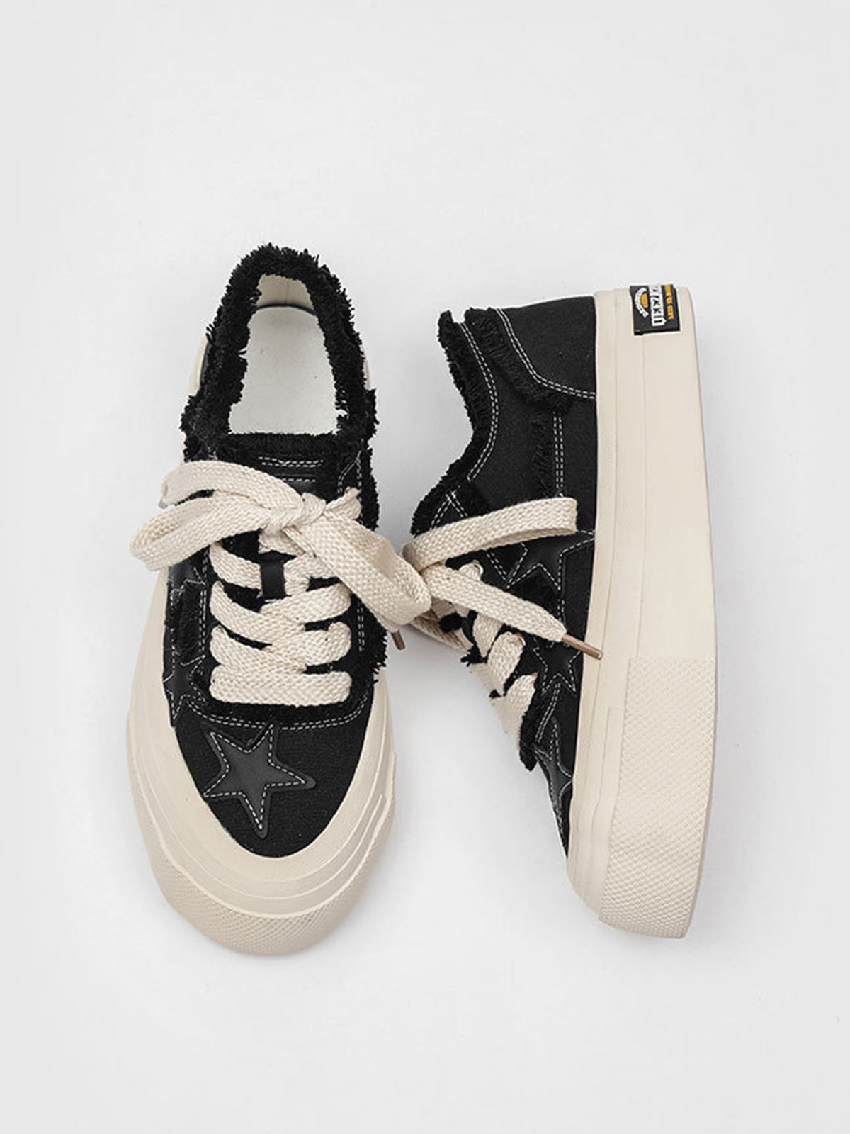 Sneakerhill Star Patch Embroidered Canvas Shoes - sneakerhillcom