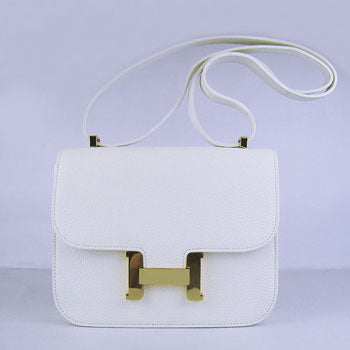 Constance Cowskin Leather Bag H017 white golden Kilta bags