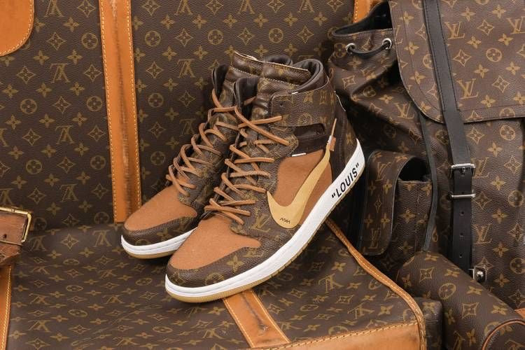 Custom Air Jordan 1 x LV Logo - sneakerlandnet