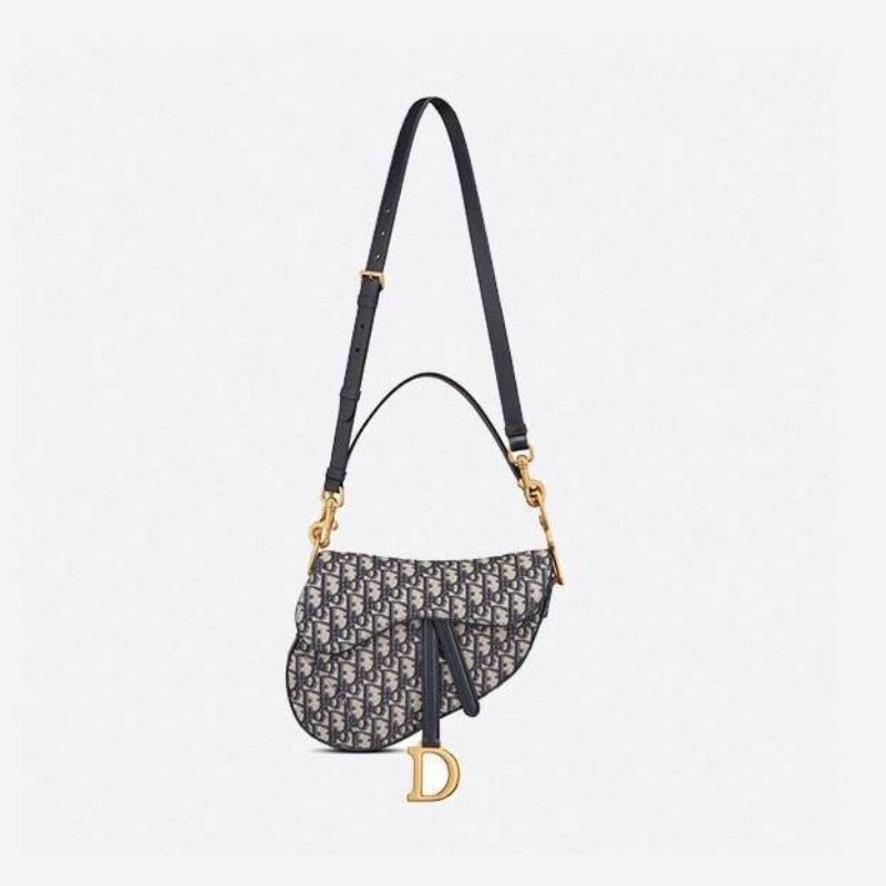 Sneakerhill - Saddle Bag in Blue Oblique Jacquard - sneakerhillcom