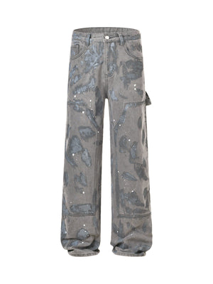 Sneakerhill High Street Hip Hop Distressed Washed Jeans - sneakerhillcom