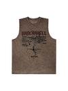 Sneakerhill High Street Hip Hop Print Vest SP2407051MNG