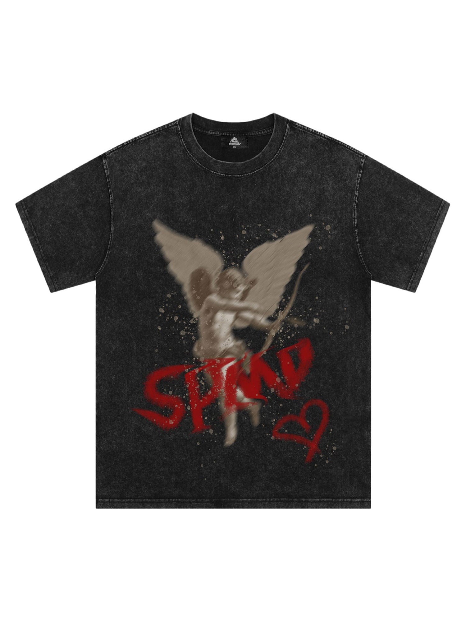 Sneakerhill Washed Angel Print T-shirt SP240823C1U1