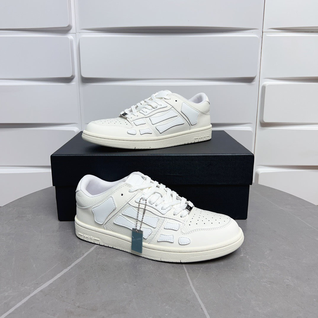 AMR Skel Top Low White Sneakers-150 - sneakerhillcom