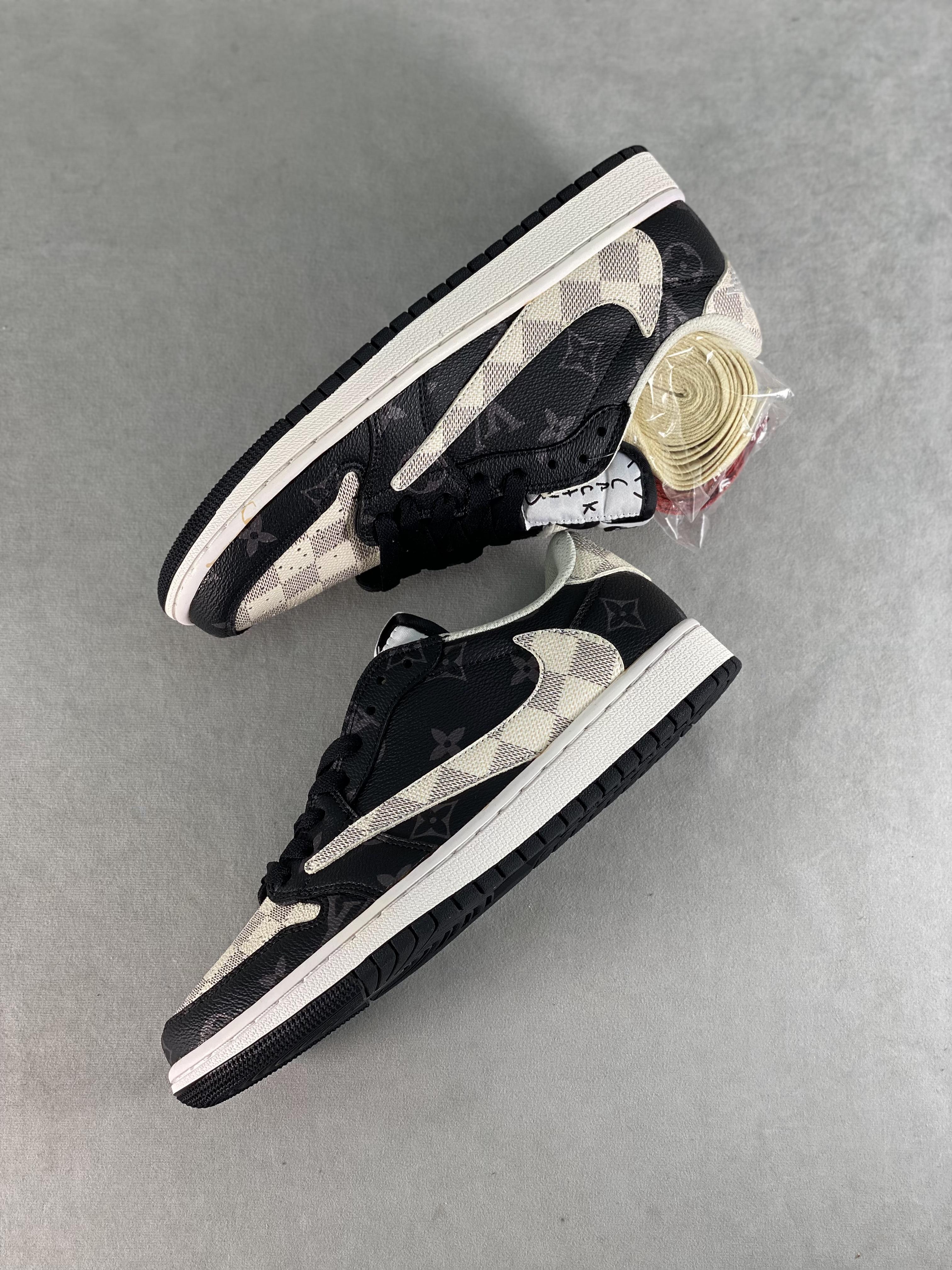 Custom Travis Scott x Fragment x Air Jordan 1 Low TS x LV DM7866-512 - sneakerhypesusa